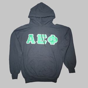 Gildan Alpha Epsilon Phi Sorority hoodie black sz L
